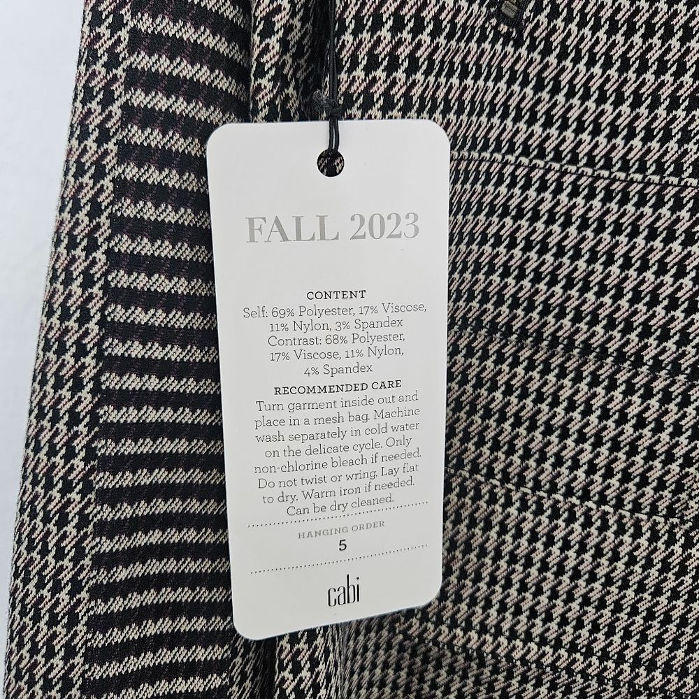 NWT Cabi | The Baron Jacket Houndstooth Brown Black Dark Academia, Womens Large - Picture 11 of 11